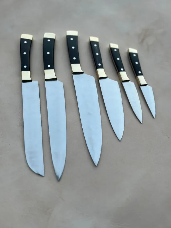 Professionelles Kochmesser-Set mit Lederetui-0203