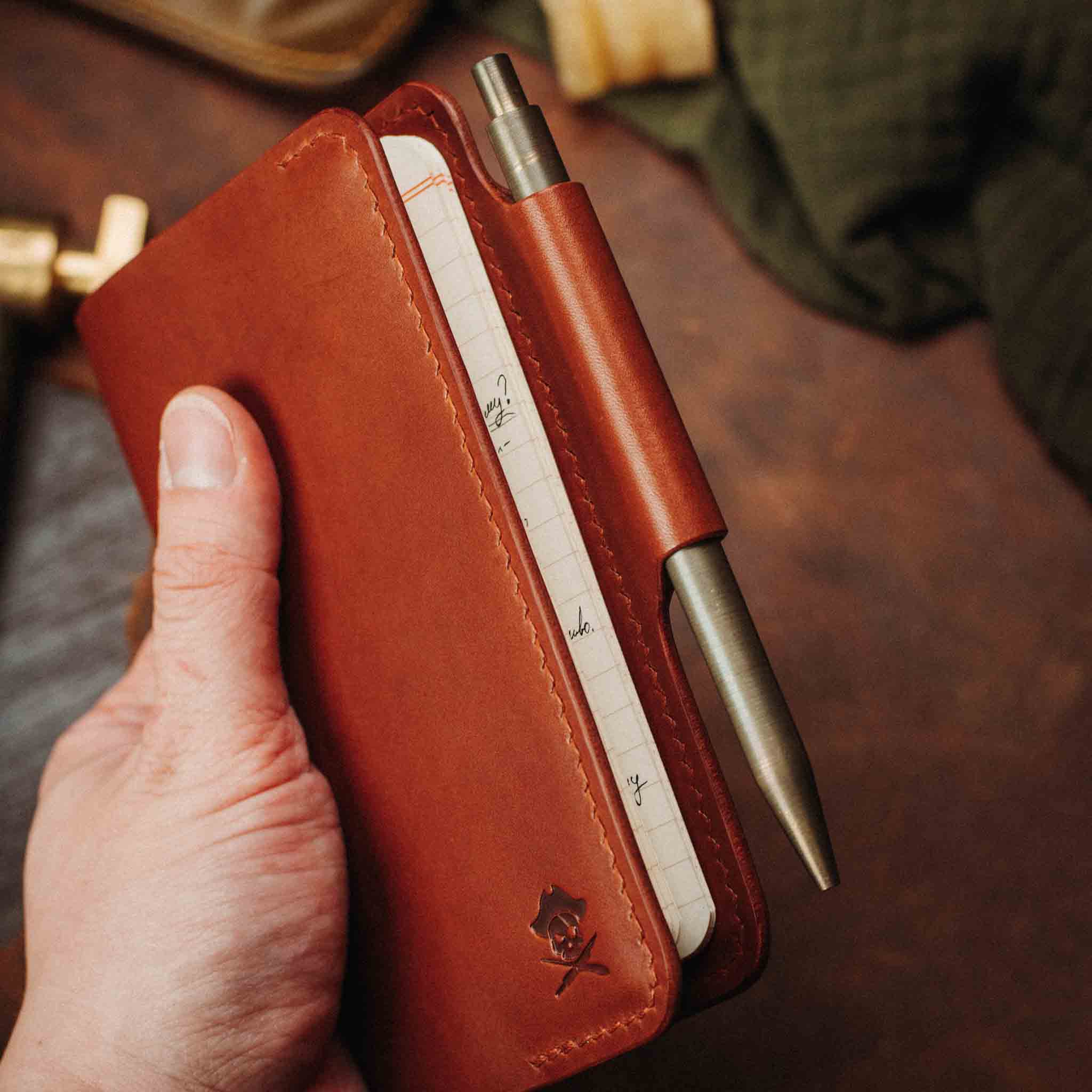 Funda de cuero para diario de uso diario Pirate Goods Navigator – Funda de cuero para diario EDC