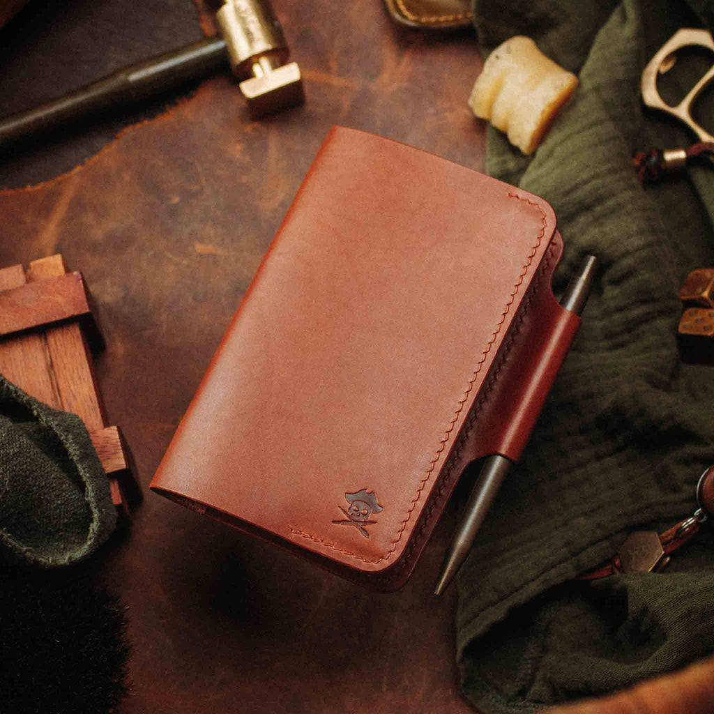 Funda de cuero para diario de uso diario Pirate Goods Navigator – Funda de cuero para diario EDC