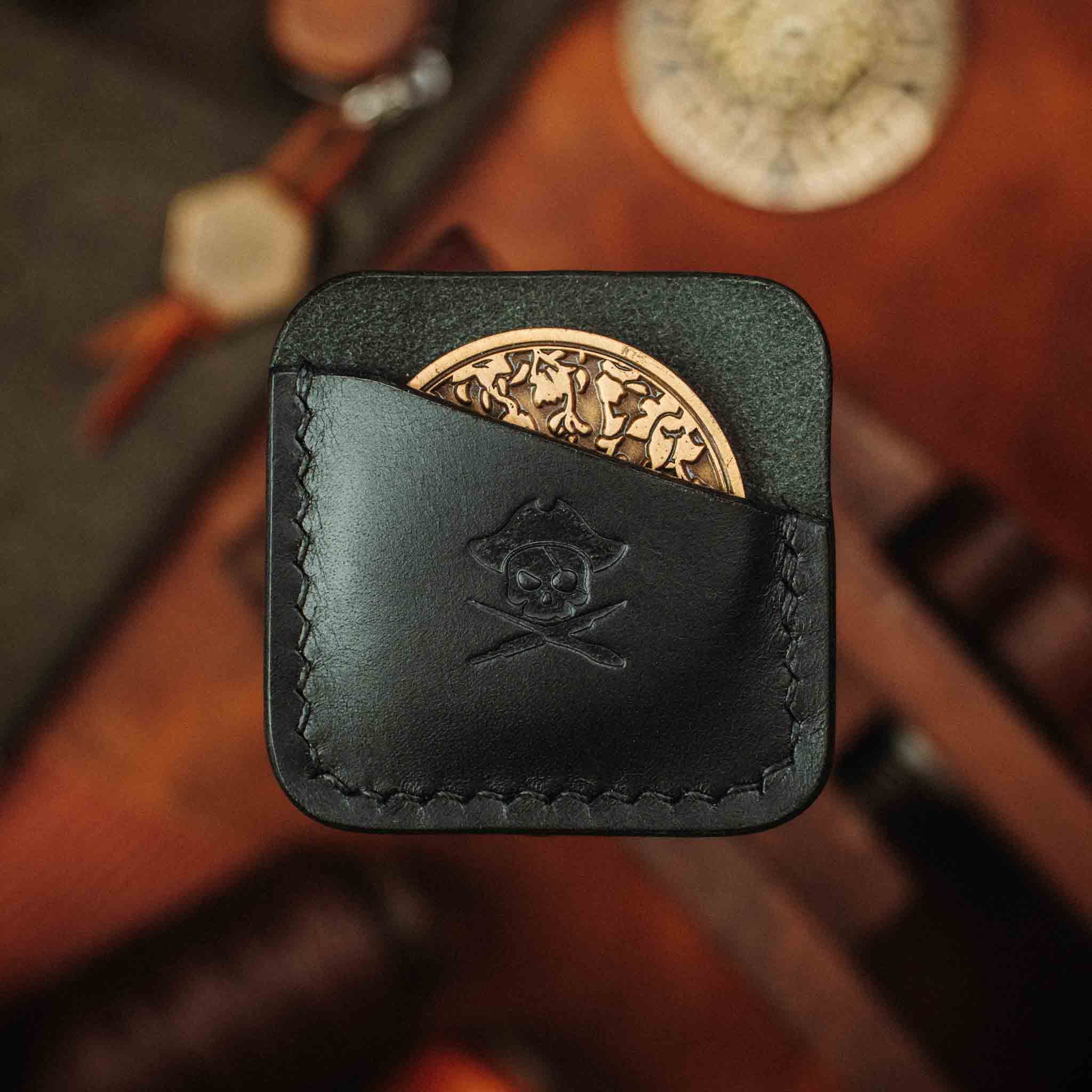 Pirate Goods Peso Münztasche – Lederetui für Challenge Coins für EDC