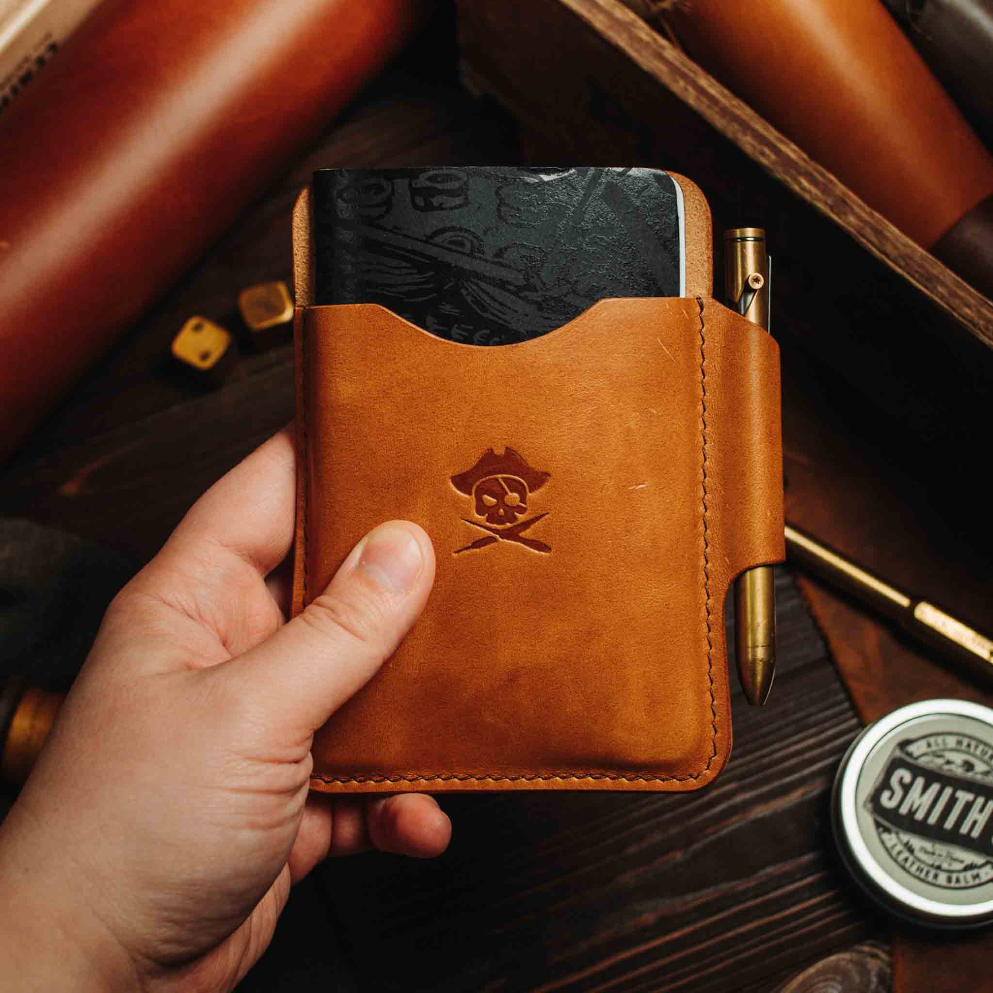 Pirate Goods First Mate Fatty Pocket Organizer – Large Leather EDC Organizer for Multi-Tool